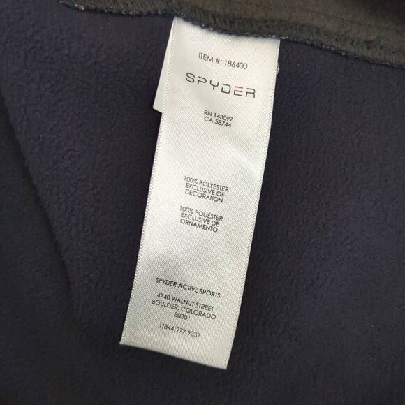 Spyder Jacket Mens Large Pullover Jacket Gray Black Marled Quarter Zip Textured - Picture 6 of 6